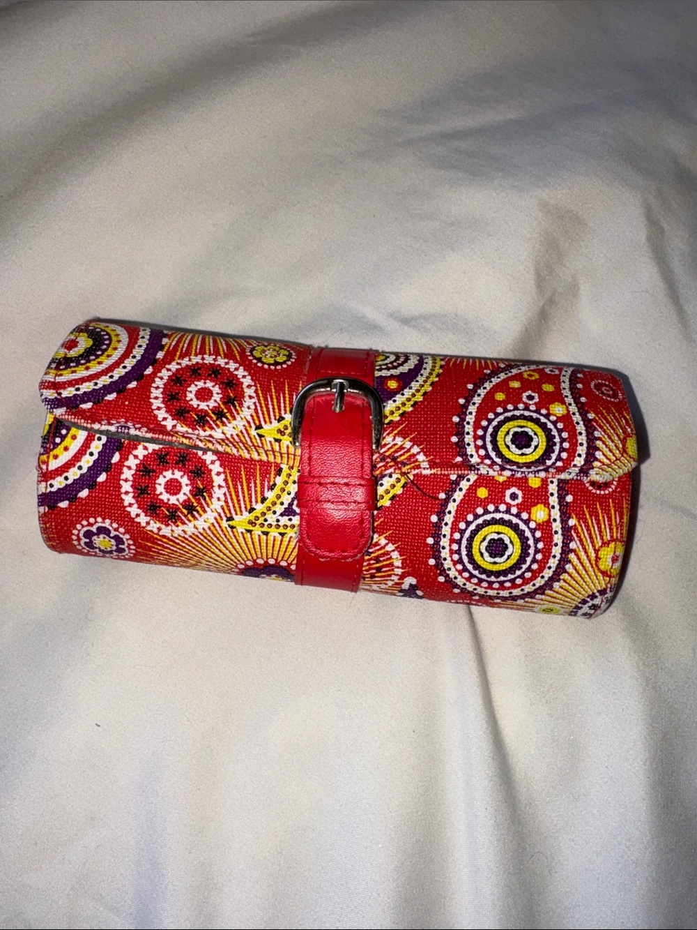 Vera Bradley Red Patterned Women's Eyeglass Case